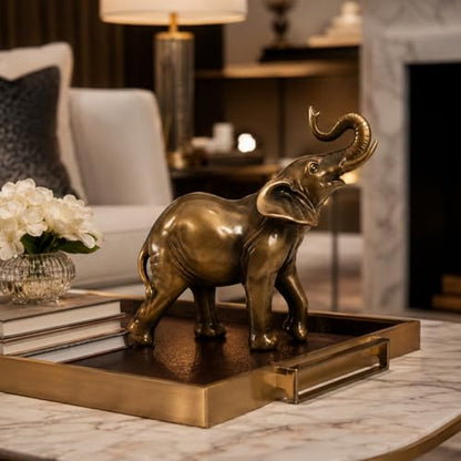Comfy Hour 6.77 Inch Elephant Statue, Trunk Up Decor - size: 6.77