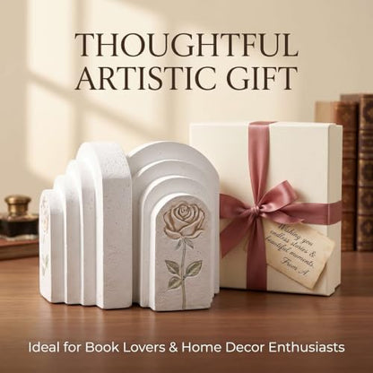 Decorative Resin Bookends, 5LB Heavy Bookends Set of 2