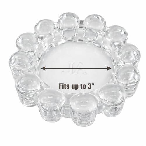 Alice Lane Home Collection Original Clear Glass Small Bubble Candle Dish - color: Clear, size: Small
