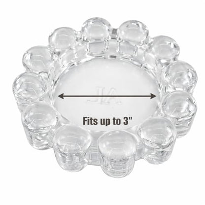 Alice Lane Home Collection Original Clear Glass Small Bubble Candle Dish - color: Clear, size: Small