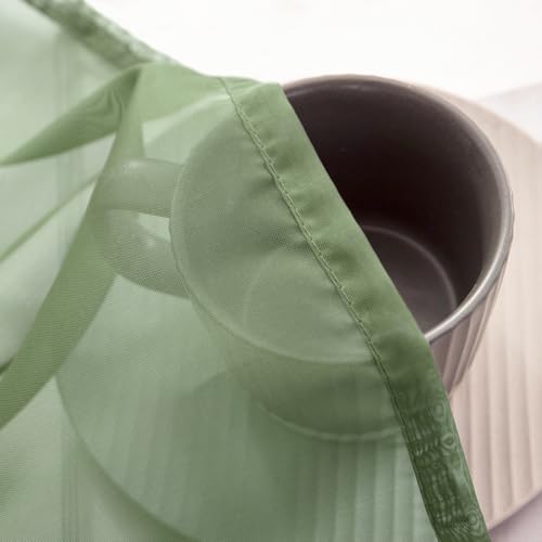 MIULEE Spring Extra Long Sheer Scarf Valance 37"x216" Sage Green One Panel - color: Sage Green, size: 37"W x 216"L (Pack of 1)
