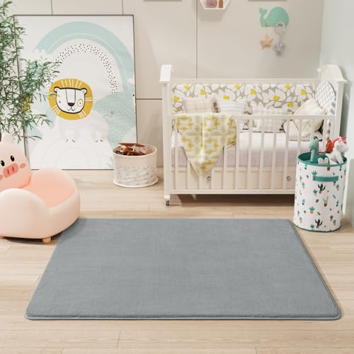 Amearea Modern Washable Runner Rugs, 2x4 Feet Grey Bedroom Runner Rug - color: Grey, size: 2' x 4' (Runner)