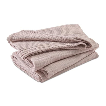 EMME Muslin Cotton Blanket Adults Heather Dusty Pink Throw XL 50"x70" - color: 06 - Dusty Pink, size: Large Throw (50" X 70")
