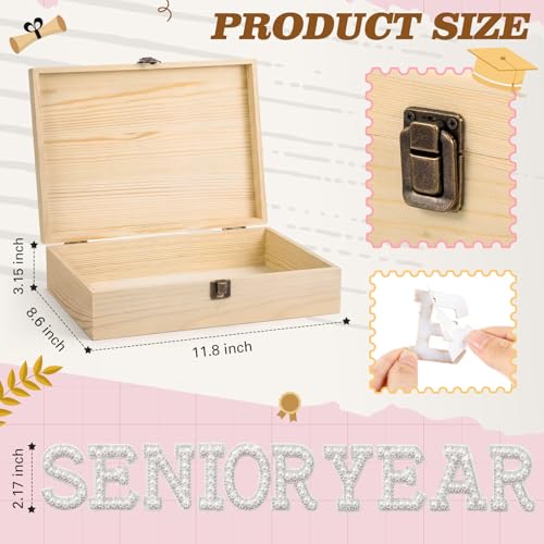Yousoontic 2027 Senior Memory Keepsake Box and DIY Accessories,Natural - color: Natural