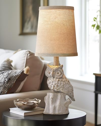 Small Table Lamp for Bedroom, 14.25" Farmhouse Resin White Nightstand Lamp - color: ‏‏‎ ‎‏‏‎ ‎‏‏‎ ‎White Wash