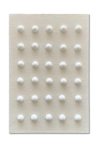 NANKAI Art Hand-Painted White Three Dimensional Texture Decorative Painting 36x24 inch Contemporary Abstract Oil Painting, Home Living Room Corridor Wall Art - color: Nkhb334
