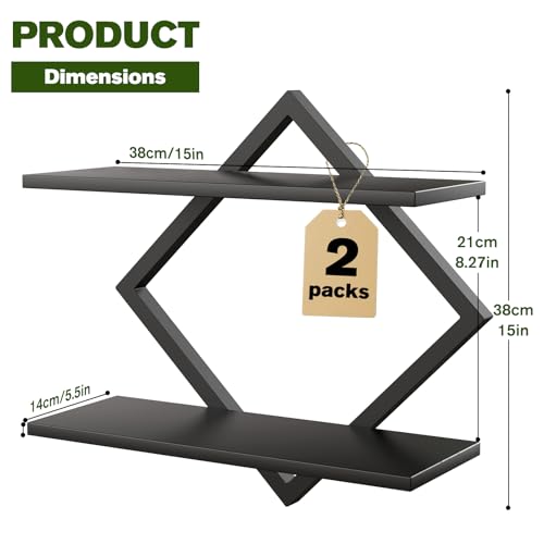 2 Pack Wall Planters for Indoor Plants, Black - color: Black-2pack