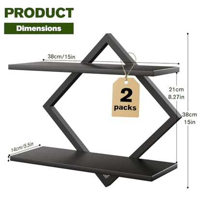 2 Pack Wall Planters for Indoor Plants, Black - color: Black-2pack