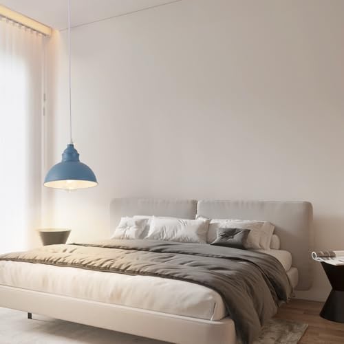 Plug in Pendant Light, 15FT Hanging Lights, On/Off Switch - color: Blue