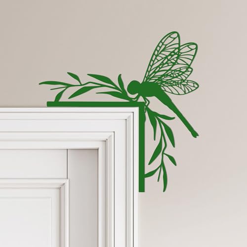 Rajukit Green Dragonfly Wall Art, Door Frame Decor - color: Green