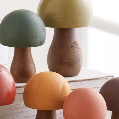 Your Heart's Content Wood Mushrooms, Set of 6 (Woodland Paint 6) - color: Woodland 6