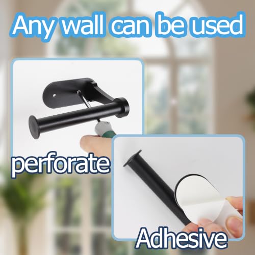 Groleca 2 Pack Adhesive Curtain Holdbacks No Drill Curtain Tiebacks, Black - color: Matte Black