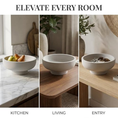 OAKOA Modern Fruit Bowl for Kitchen Counter - Key Bowl for Entryway Table - color: Gray