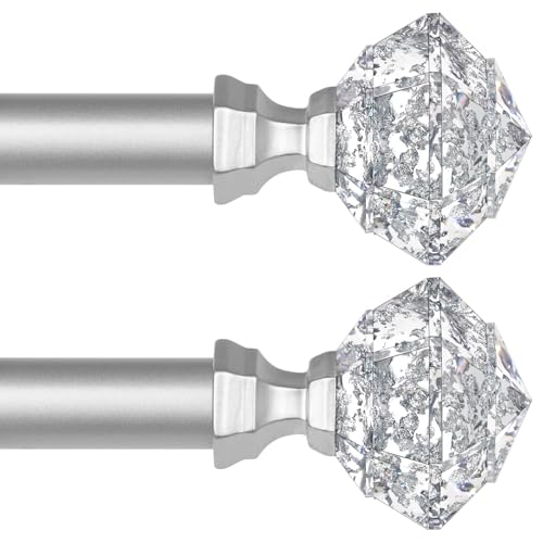 TONIAL Silver Translucent Replacement Finials for 3/4 Inch Curtain Rod - color: Silver