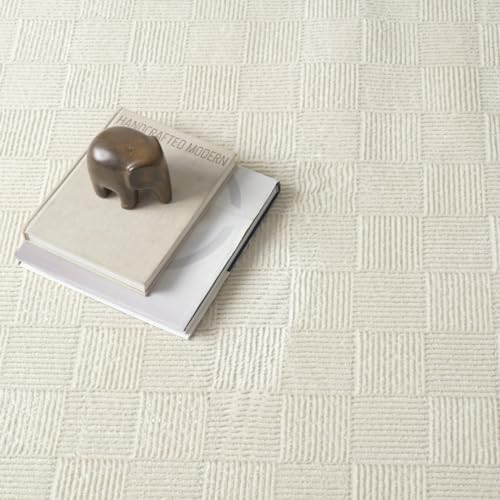 Revival Rugs Willow 7'x9' Area Rugs for Living Room Bedroom Dining Room - Washable, 100% Recycled, Oeko-TEX Certified, Modern, Medium Pile, Beige, Cream - size: 6'7" x 9' (Rectangular)