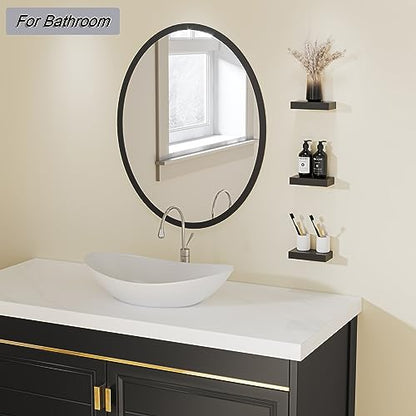 HAO Small Floating Shelf 6 inch Wall Mounted Mini Hanging Display Shelves for Living Room Bedroom Bathroom Set of 3 Black - color: Black, size: 5.5 Inch,Set of 3