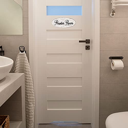 Queekay Powder Room Sign, Wooden Powder Room Decor Hanging Sign - style: Powder Room