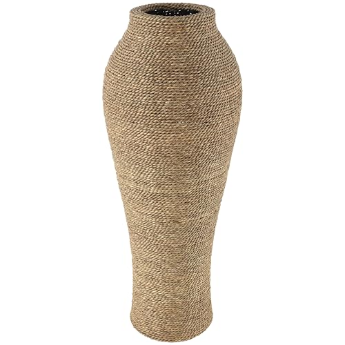Deco 79 Seagrass Vase, Vase 12" x 12" x 31", Brown - size: 12" x 12" x 31"