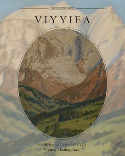 VIYYIEA Gold Framed Alpine Mountain Wall Art Canvas Painting, 13×16 Inch - color: View of Mont Blanc from Complutense, size: 16"L x 13"W