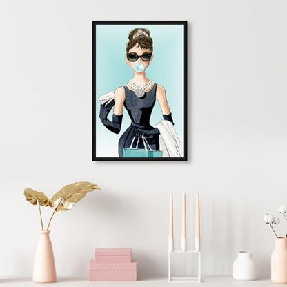 The Oliver Gal Artist Co. Abstract Wall Art Canvas - size: 15"L x 10"W, style: Black Frame