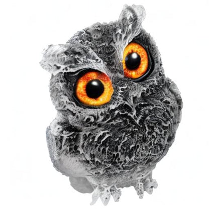 Jovivi 2.5" Black Obsidian Crystal Owl Statue Hand Carved Resin Figurines - color: Black Obsidian