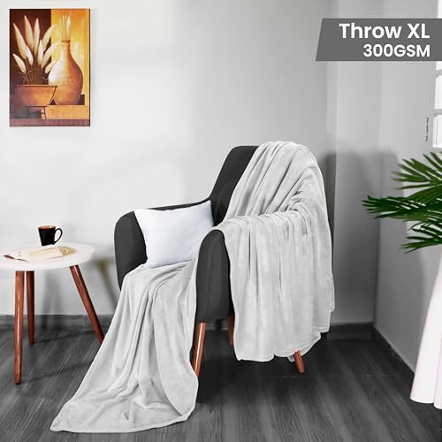 Utopia Bedding Soft Fleece Bed Blanket Throw XL Size White (50x70 Inch) - color: White, size: Throw XL (50x70 Inch)