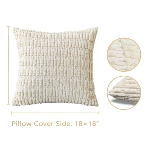 JMGBird Boho Pillows Cream Throw Pillows with Inserts Included - color: Ka Qi, size: 18" x 18" (Pack of 2)