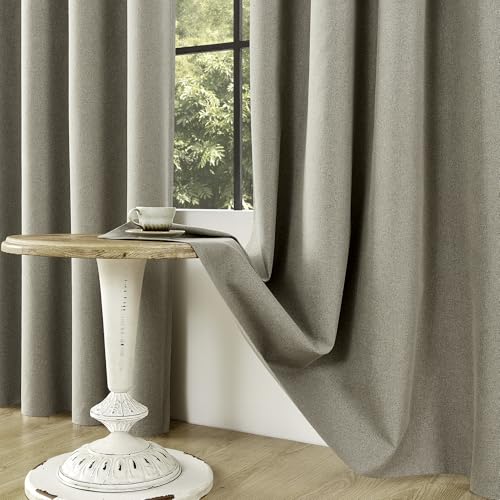 ChrisDowa Sand Blackout Curtains 45 Inches Long 2 Panels for Bedroom - color: Sand, size: 52"W x 45"L (Pack of 2)