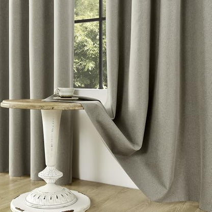 ChrisDowa Sand Blackout Curtains 45 Inches Long 2 Panels for Bedroom - color: Sand, size: 52"W x 45"L (Pack of 2)