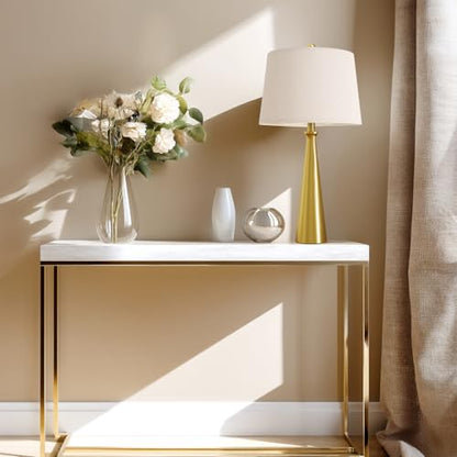 Oneach 25.75" Modern Table Lamp for Bedroom Set of 2, USB C Port, Gold - color: Brass