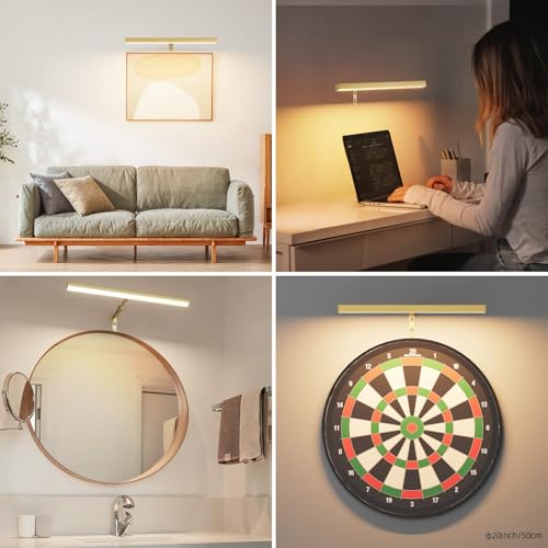 16" LED Picture Light Plug in, 5W Gold Art Light - color: Gold, size: 16 inch