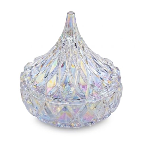 Godinger Hershey Candy Dish, Chocolate Dish, Crystal Decor (Iridescent) Living Room & Dining Room Decor - color: Iridescent, size: Medium