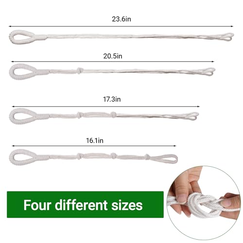 SUMERSHA 6 Pack Adjustable Macrame Plant Hanger Extenders Rope Handmade Woven Hanging Plant Basket Extension for Indoor Outdoor Plant Pot Holder (Style 2, 6) - style: Style 2