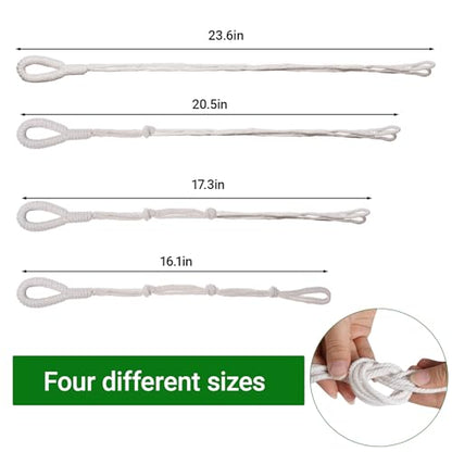 SUMERSHA 6 Pack Adjustable Macrame Plant Hanger Extenders Rope Handmade Woven Hanging Plant Basket Extension for Indoor Outdoor Plant Pot Holder (Style 2, 6) - style: Style 2