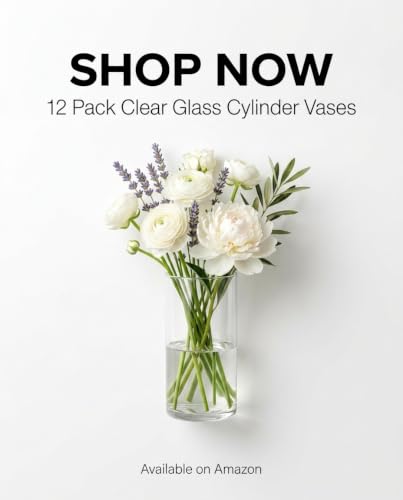 12Pcs Borosilicate Glass Vases for Centerpieces.