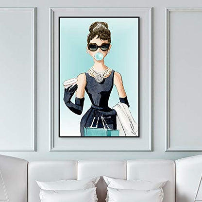 The Oliver Gal Artist Co. Abstract Wall Art Canvas - size: 45"L x 30"W, style: Black Frame