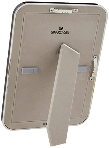 SWAROVSKI Minera Picture Frame, Silver-Tone Metal Picture Frame with Clear Swarovski Crystal Accents, For Pictures Measuring 4 x 6 Inches, Part of the Swarovski Minera Collection - color: Minera Frame