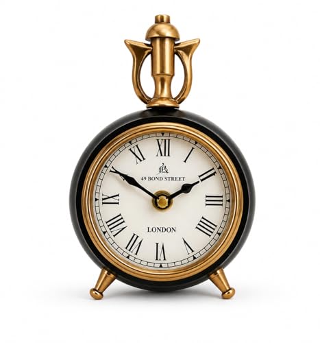 THOR INSTRUMENTS Vintage Style Hanging Desk Clock - Unique Table Clock, Classic Mantle Deck Shelf Clock Home Decor