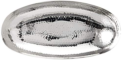 Elegance 17-Inch Hammered Oval Centerpiece Bowl, Large - size: 17" x 9"