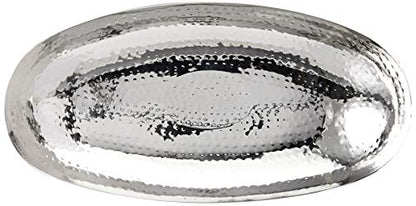 Elegance 17-Inch Hammered Oval Centerpiece Bowl, Large - size: 17" x 9"
