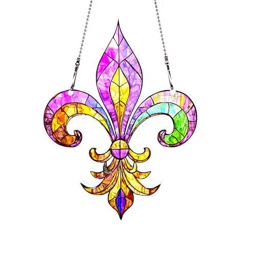 Carnival Lily Ornaments Colorful Window Hanging Decorations Home Wall Decor for Bedroom Patio Indoor Outdoor - color: Carnival