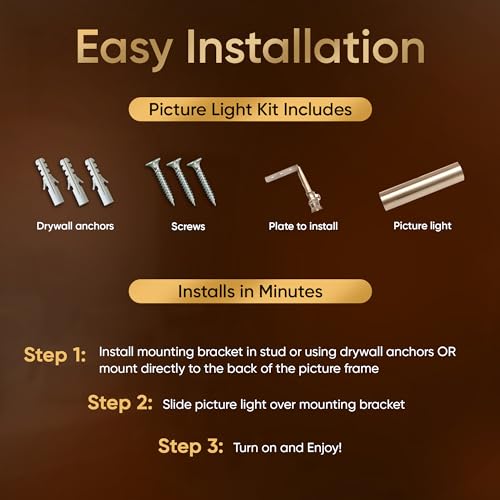 Concepdesigns Picture Light Battery Operated Picture Light, Dimmable Wireless Picture Lights for wall, Art Light, Library Light Battery Operated with Remote Control - 18 inches, Antique Brushed Bronze - color: Antique Brushed Bronze, size: 18 inch