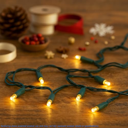 Novelty Lights 35 LED Christmas Mini Light Set, Warm White, 13.5 Feet - color: Warm White
