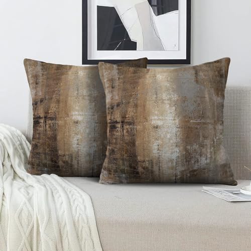 Throw Pillow Covers for Couch, 16x16 Inch, Set of 2, Taupe - color: Taupe, size: 16" x 16" (Pack of 2)