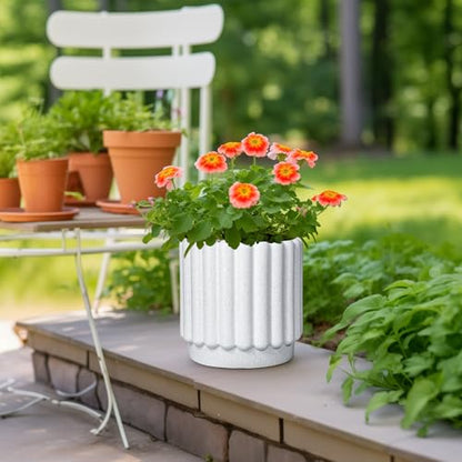 Ceramicfor Ceramic Plant Pot, 9.6 Inch, White - color: Matte White, size: 9.6 Inch