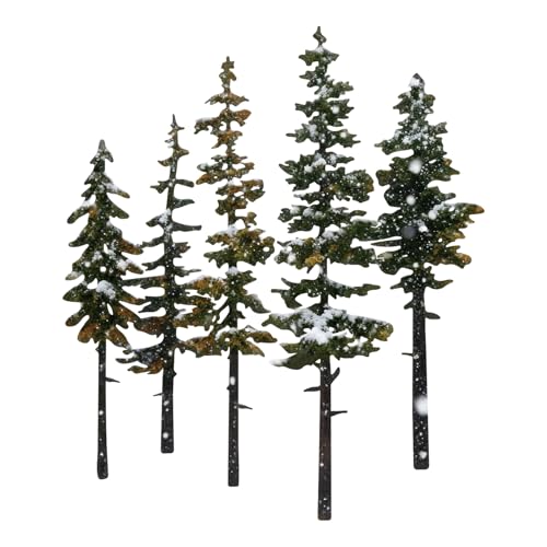 ESTART White Green Metal Pine Tree Wall Art, Metal Tree Wall Decor - color: White green