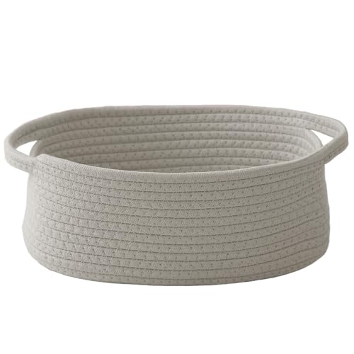 JMvicyroam Small Woven Basket, Empty Gift Basket, Grey/1 Pack - color: Grey, size: 1 Pack