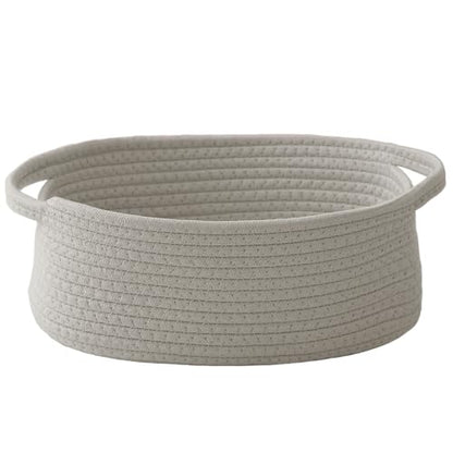 JMvicyroam Small Woven Basket, Empty Gift Basket, Grey/1 Pack - color: Grey, size: 1 Pack