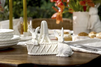 Lenox Wicker Creek Bunny Porcelain Easter Salt and Pepper Shaker Set - style: Salt & Pepper Set