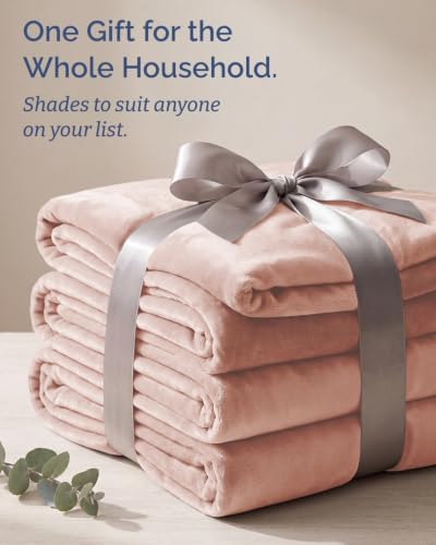 Fleece Blanket Oversized King - Ultra-Soft Warm Flannel Blanket - Rosewater - color: 16 - Rosewater, size: Oversized King (120" x 120")